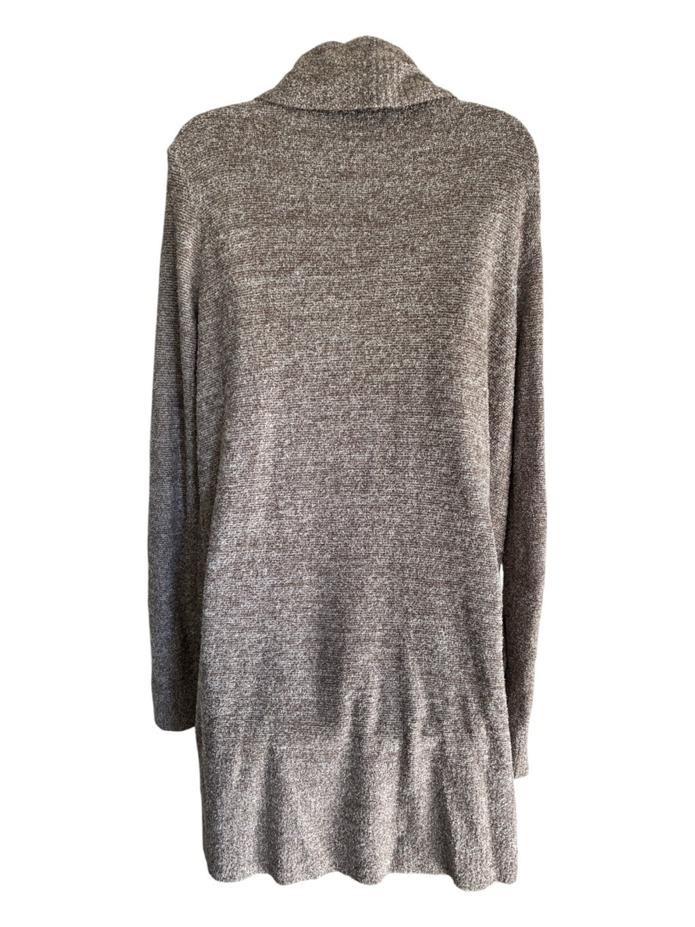 Barefoot Dreams Cozy Chic Lite Open-Front Sweater Cardigan Taupe Size L/XL - Picture 2 of 7